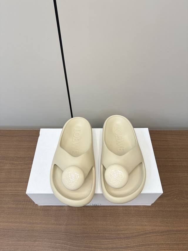 Loewe 24S Spring And Summer New Ease Bubble Flip-Flops Beach Sandals Original Pu