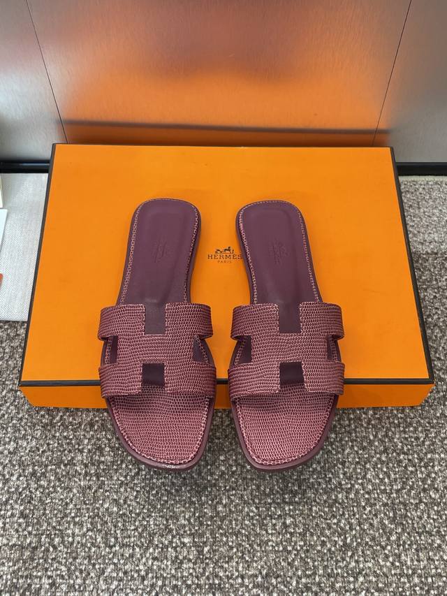 Factory P Price P Hermes 2025 Spring And Summer New Color Oran Flip Flops Women'