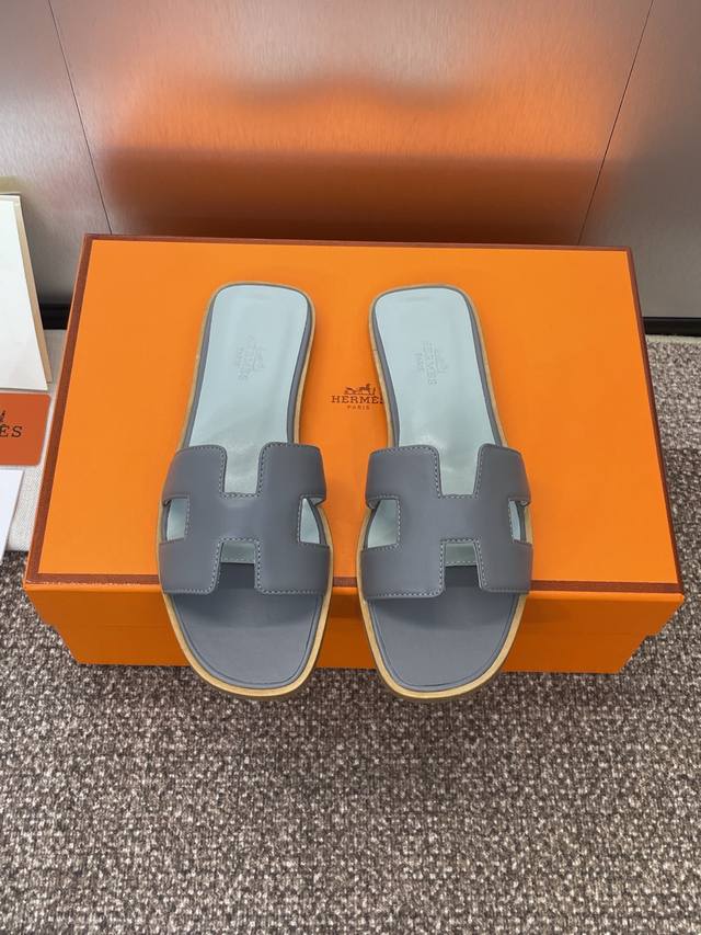 Factory P Price P Hermes Spring And Summer Classic Oran Colorblock Flip Flops Wo