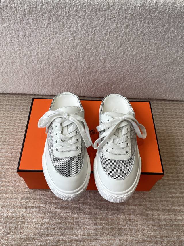 Hermes H-Lace-Up Slip-On Sneakers, Skateboard Shoes . Extreme Craftsmanship, New