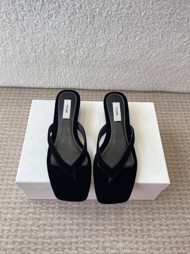 toteme 25Ss Flip-Flops Slip-On Lazy Shoes Swedish Niche Nordic Minimalist Sty