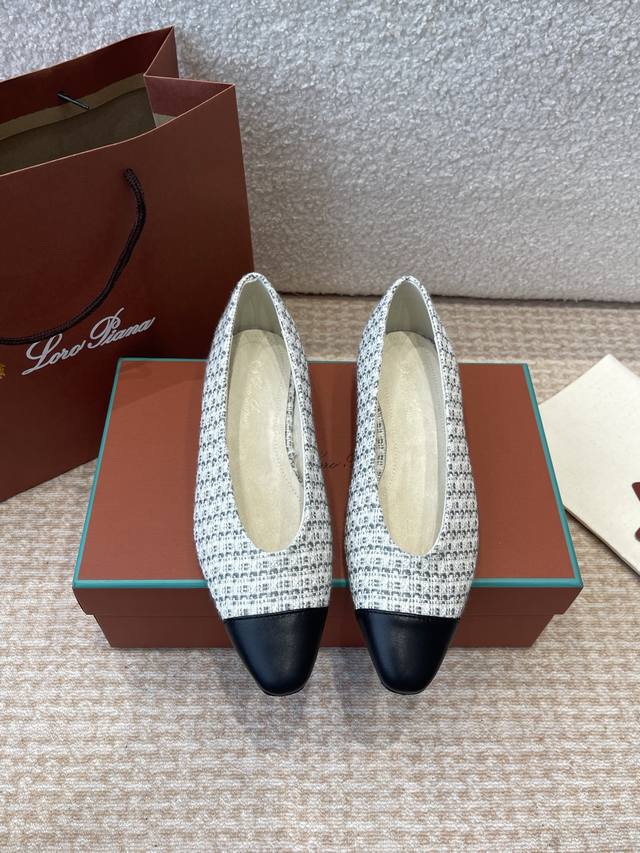 loro Piana Lp 25Ss Spring And Summer New Classic Beautiful Retro Flat Shoes M