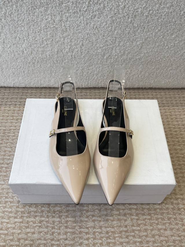 celine Celine 2025Ss New Arc De Triomphe Pointed Flat Shoes Sexy Temperament