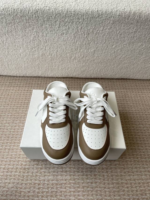 alo25S New Spring And Summer Color-Blocking White Shoes, Thick-Soled, Comfort