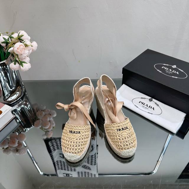 prada Prada's New Straw Fisherman Shoes For Early Spring This Straw Shoe Is E