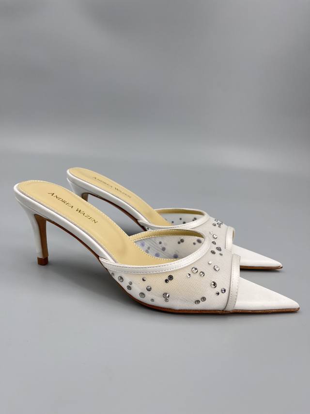 Andrea Wazen Fairy Version Sandals, Pure Handmade Lace Folding Craftsmanship, Ve