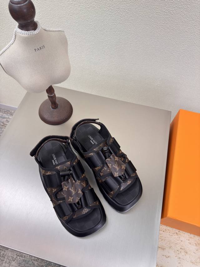 l Donkey Thick-Soled Beach Sandals High Version With Airplane Box High Qualit