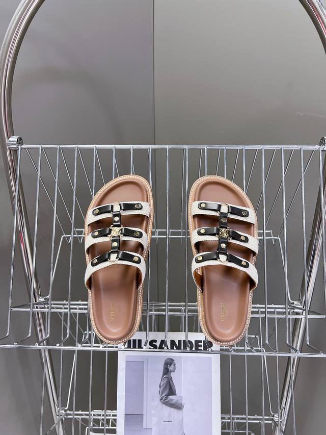 celine Celine Spring And Summer New Arc De Triomphe Retro Roman Sandals And S