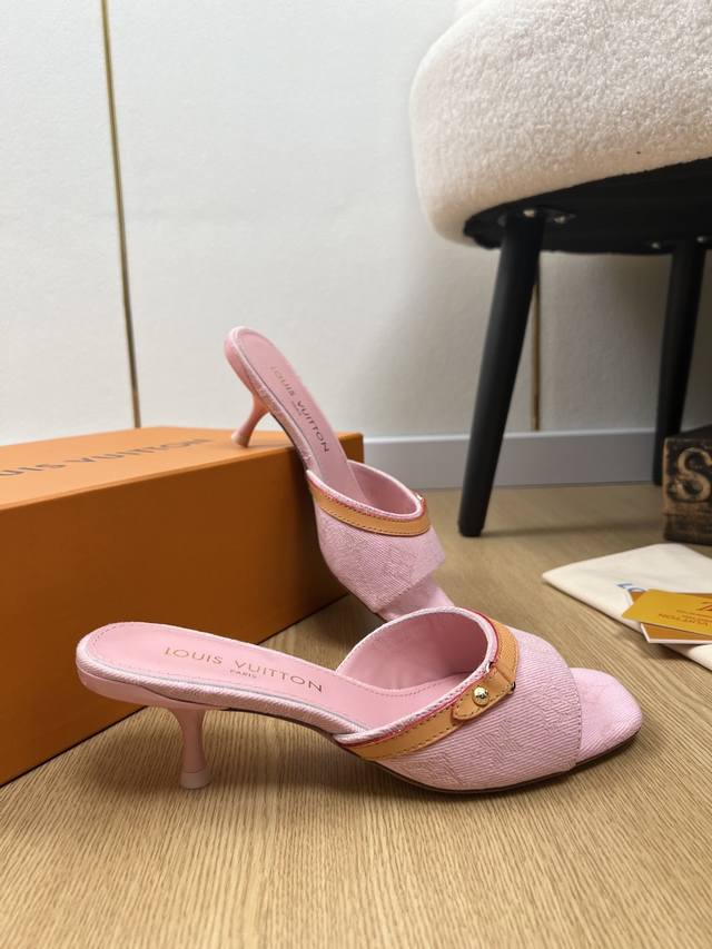 louis Vuitton 2025 The Latest Hot-Selling Rainbow Monogram Kitten Heel Sandal