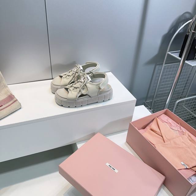 High Quality Factory Top Quality Miu Miu 25 Spring And Summer New Platform Thick