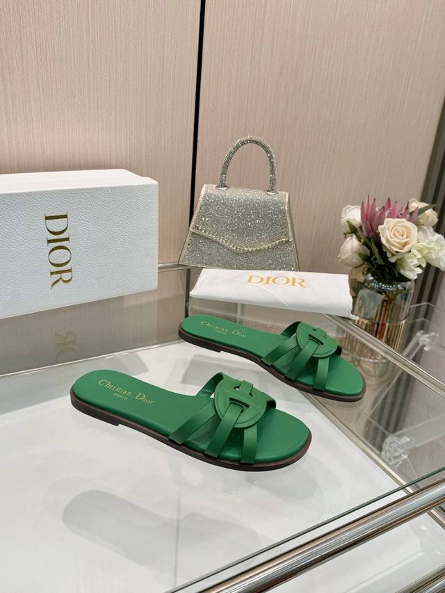dior Dior New 9 Colors Optional Cowhide Fabric Size 35-42 Factory Price P