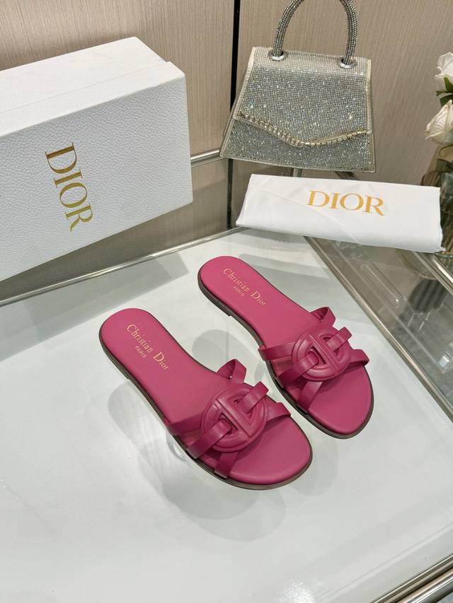 dior Dior New 9 Colors Optional Cowhide Fabric Size 35-42 Factory Price P