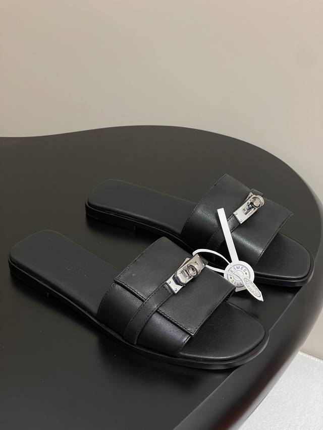 Top Quality Hermes H Giulia Sandals Series Classic Kelly Buckle One-Strap Sandal
