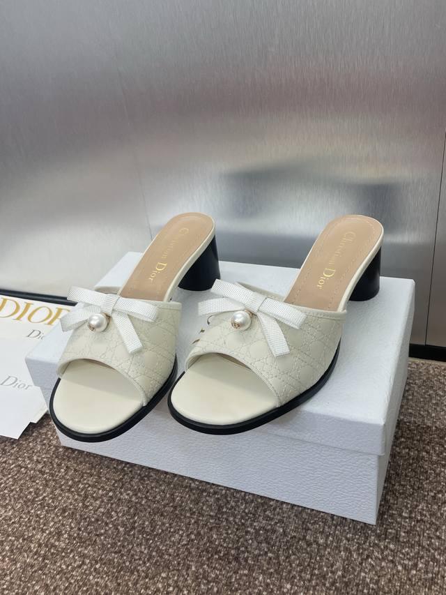 Factory P Price P Dior 2025 Spring And Summer New Ballet Series Cylindrical Heel
