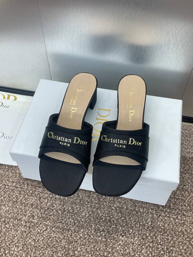 Factory P Price P Dior 2025 Spring And Summer New My Dior Thick-Heeled Women's S