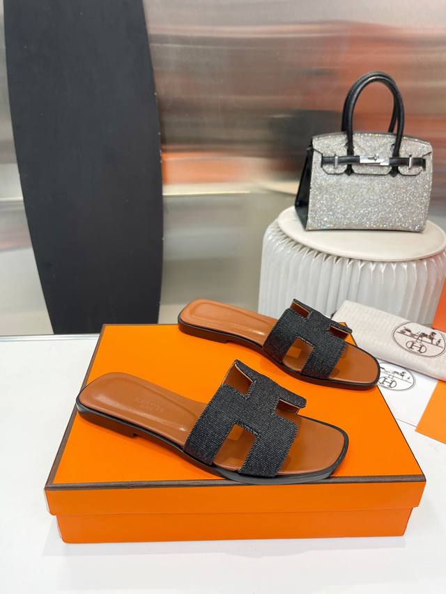 Factory Price Pp Version Upgrade Rubber Sole Hermes Hermes H Slippers Oran Sanda