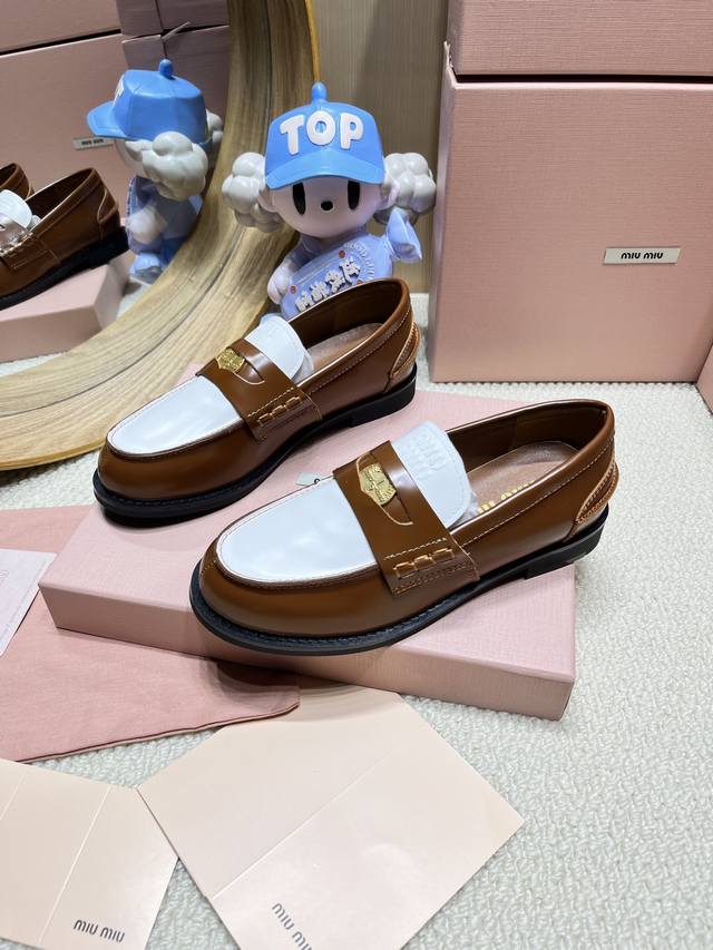 Factory Price Pp Miumiu Miu Miu* 24 New Thick-Soled Coin Loafers This Year Miu I