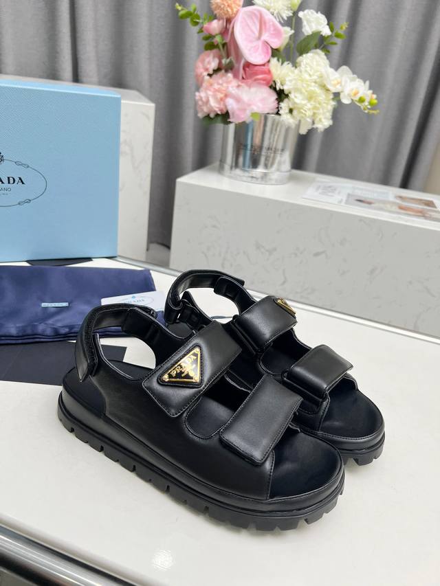 prada Prada Spring And Summer Show New Sandals Series Classic Sandals Fabric
