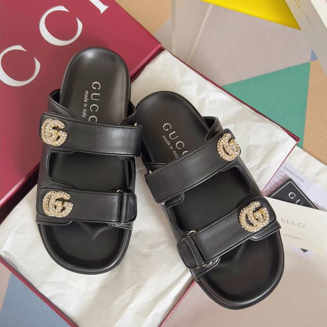 Top Version For Women Gucci Gucci's Latest Double G Thick-Soled Sandals And Slip
