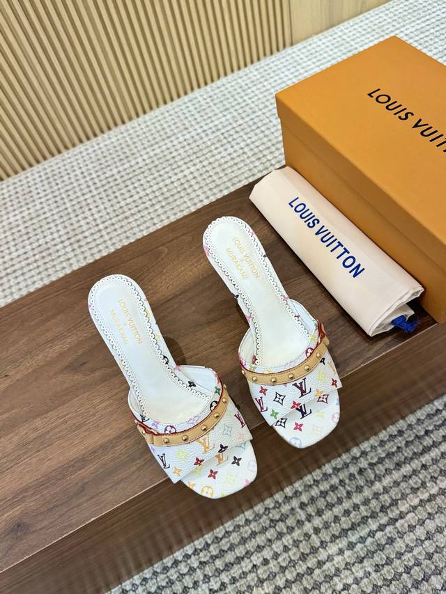 lv Murakami Takashi Tri-Color Series High Heel 9.5Cm Low Heel 5.5Cm 35-42 Siz