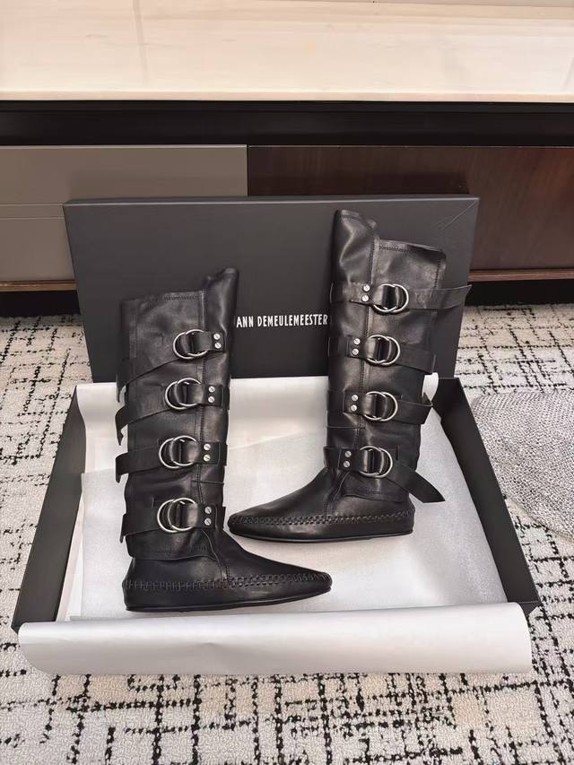 Purchasing Level Ann Demeulemeester Knight Boots Long Boots 2025Ss Brand New Upg