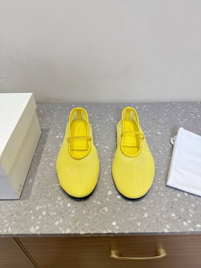 the Row Niche Fashion Brand 25Ss New Spring And Summer Sock Mesh Mary Jane Fl