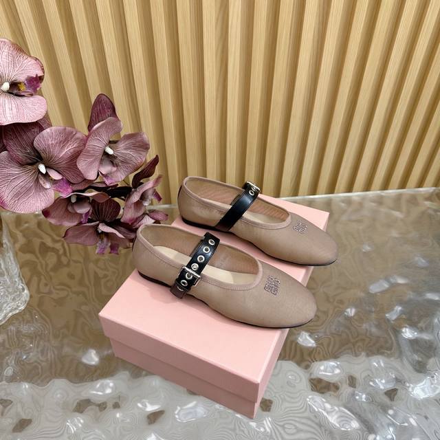 Miu Miu New Mesh Ballet Mary Jane Single Shoes Series Is Newly Launched. Miumiu