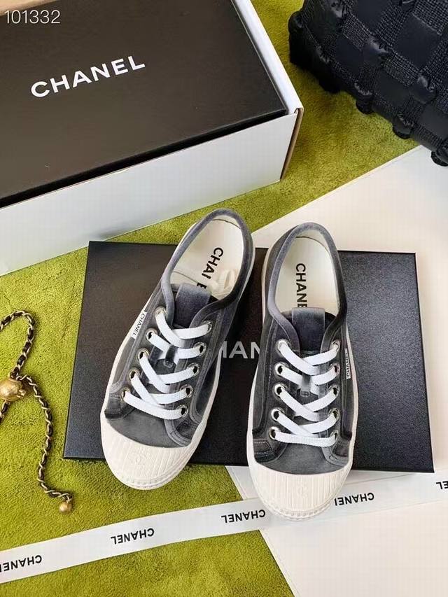 chanel Chanel 2025 Summer New Chanel Lace-Up Casual Shoes Packaging With Airp