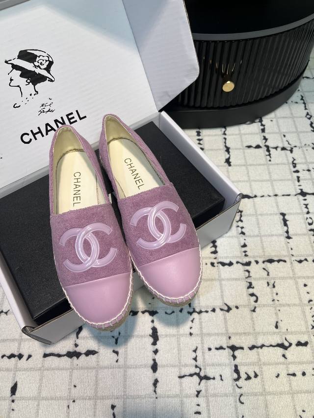 Purple Towel Stitching Purple High Frequency Chanel Fisherman Shoes Are The Best