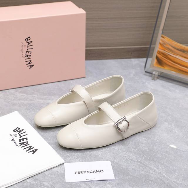 Top Version Ferragamo 2025 Spring And Summer New Women's Shoes Sf Iconic Buckle