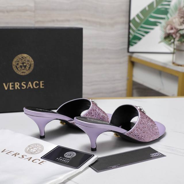 versace Versace 5 New Heels Teresa Original Buckle High-Heeled Sandals And Sl