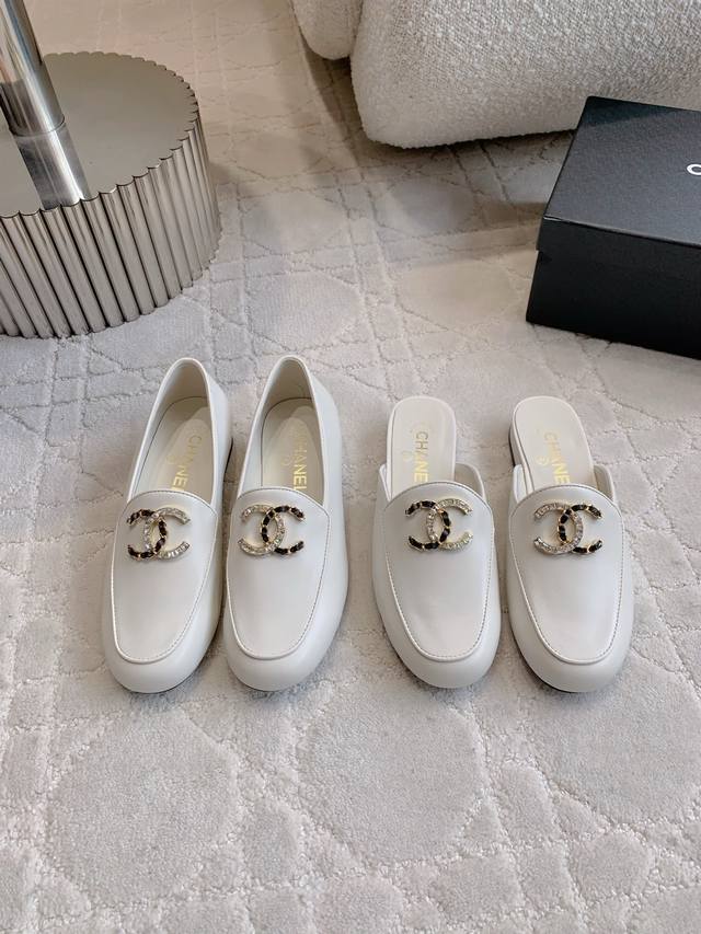 Slippers Single Shoes Chane* New Double C Buckle Loafer Series Chanel High-End F