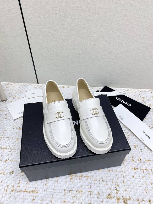 Factory High Version Chane* Chanel 25P New Product Classic Double C Loafers The