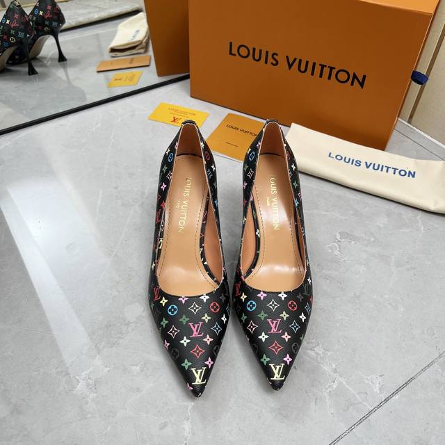 Factory P Price P Louis Vuitton New Single Shoes Upper Original Printed Leather
