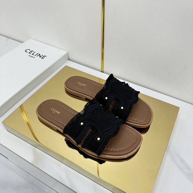 Leather Sole Rubber Sole 250 Celine 2025 Spring And Summer New Slippers Upper Us