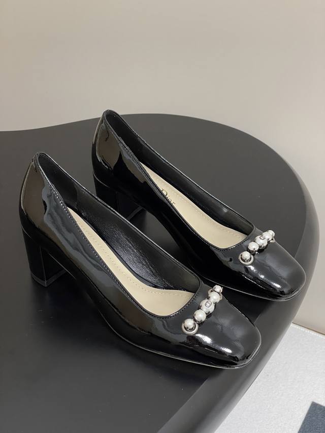 25Ss New Early Spring Dior Dior Paris Slingback High Heels Cd Pearl Buckle Th