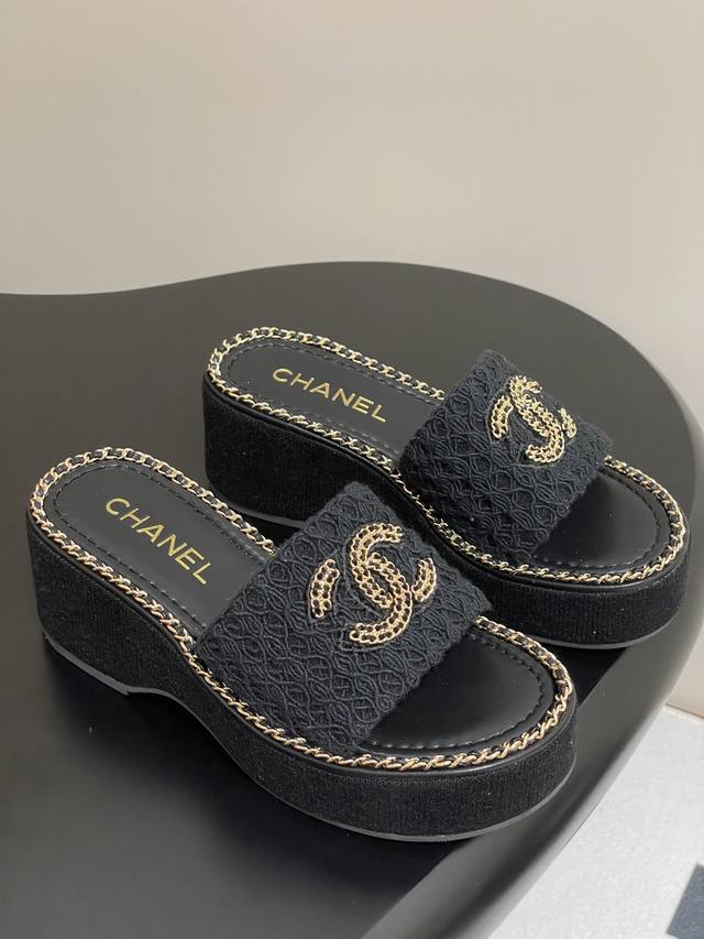 25Fw New Spring And Summer Chanel Chain Ring Edge Double C Letter Buckle Sand