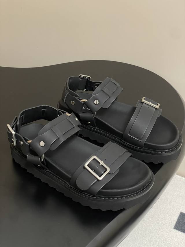 inuikii2025 Spring And Summer New Casual Velcro Sandals Thick-Soled Motorcycl