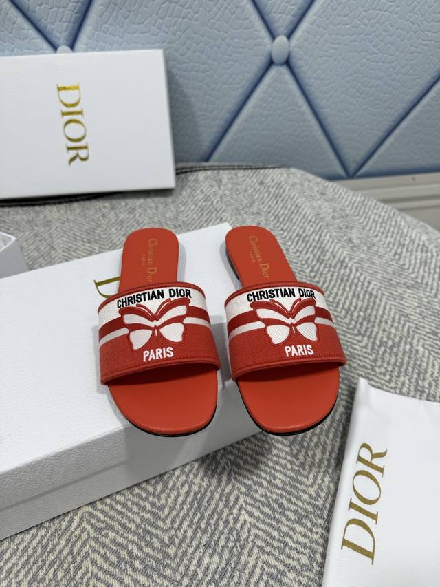 Top Version Dior Slippers Dior Spring And Summer Capsule Series 5D Printed Foot