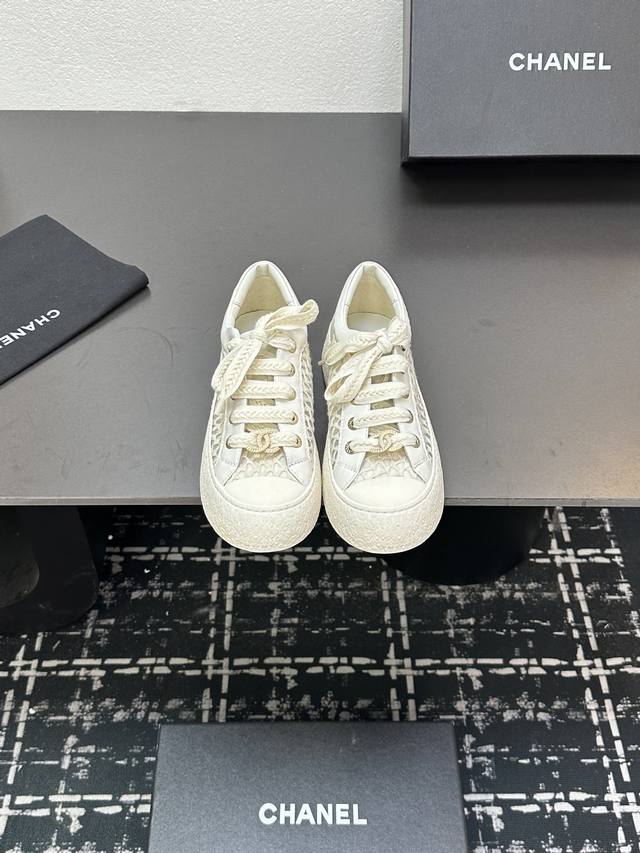 chanel Chanel Summer 25S New Lace Mesh Shoes Sports Casual Shoes Board Shoes