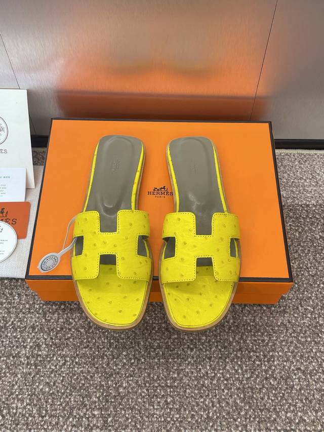 Factory P Price P Hermes Spring And Summer Classic Oran Colorblock Flip Flops Wo