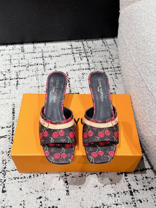 louisvuitton 25 Summer Limited Edition Cherry Style Stiletto Sandals The Late