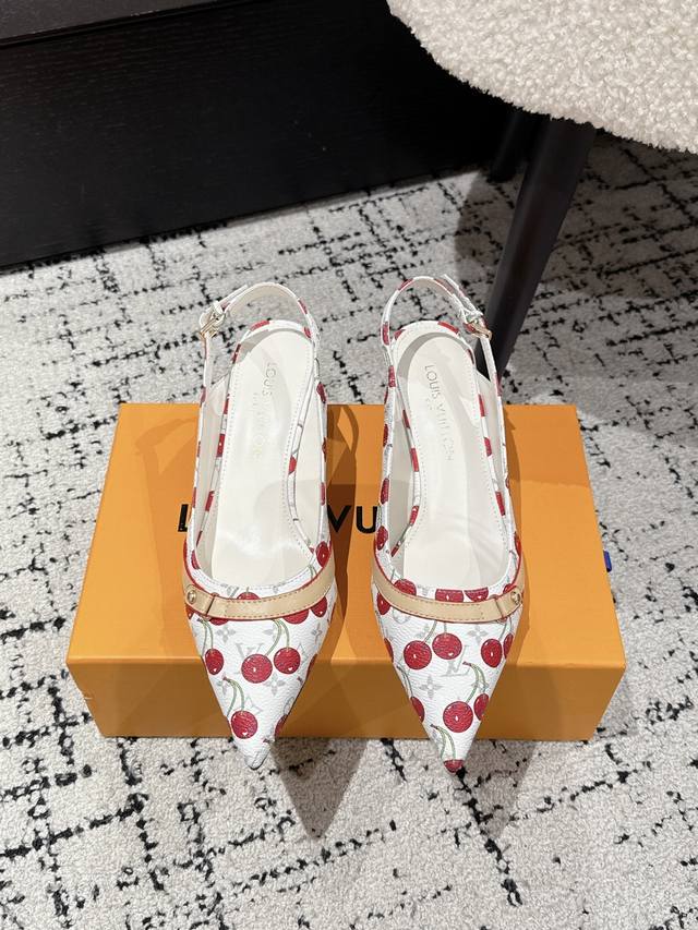 louisvuitton 25 Summer Limited Edition Cherry Style Stiletto Sandals The Late