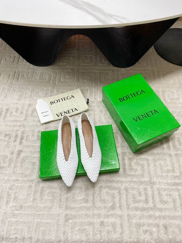 Factory Bv Sofia Flat-Soled Hand-Woven One-Piece Series Single Shoes 5 Mm Woven