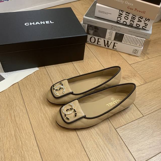chane* Chanel Classic Big Double C Ballet Shoes Let's Be Good And Sweet Girls