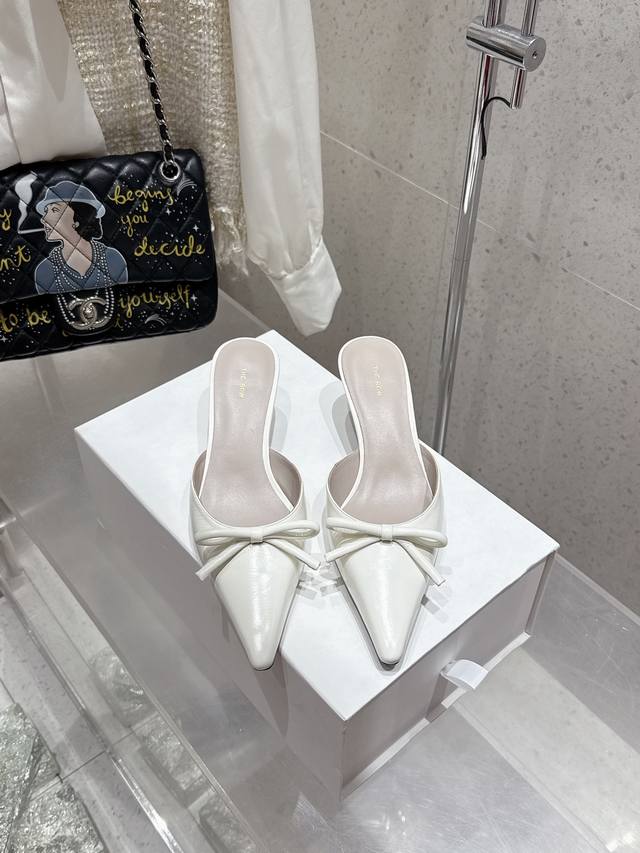 Top Version Therow 25Ss Kitten Heel Simple Sandals Are Too Simple And Fashionabl