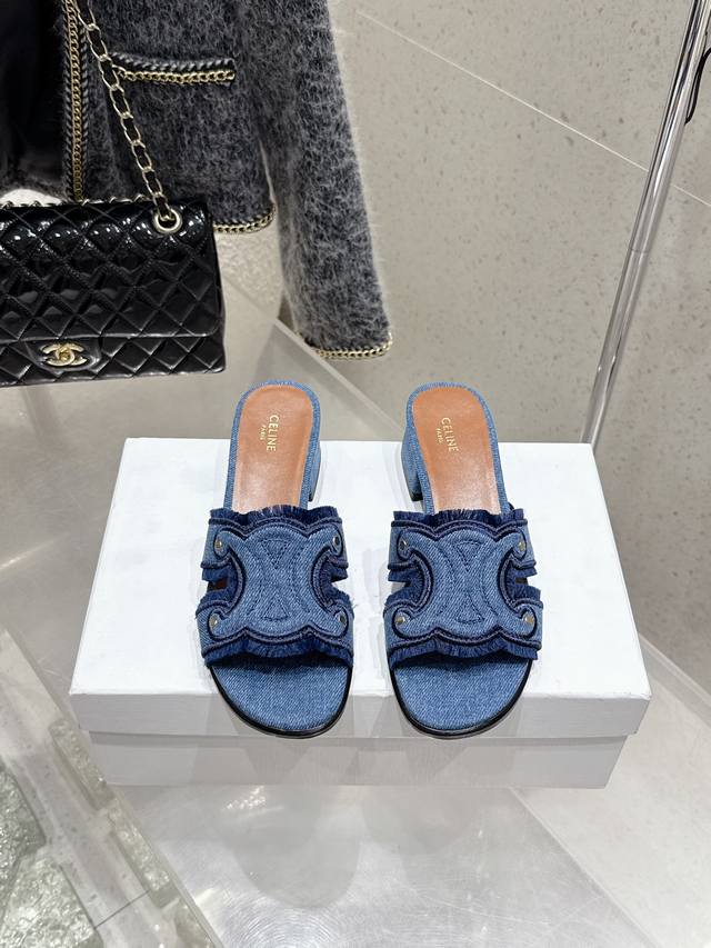celine Celine 2025Ss Spring And Summer New Slippers Arc De Triomphe British S