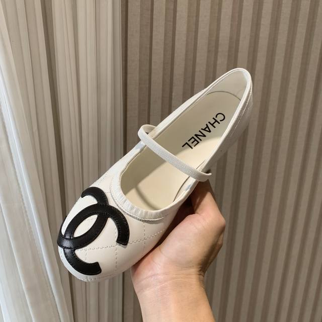 chane* Chanel Classic Big Double C Bow Ballet Shoes Let's Be Good And Sweet G