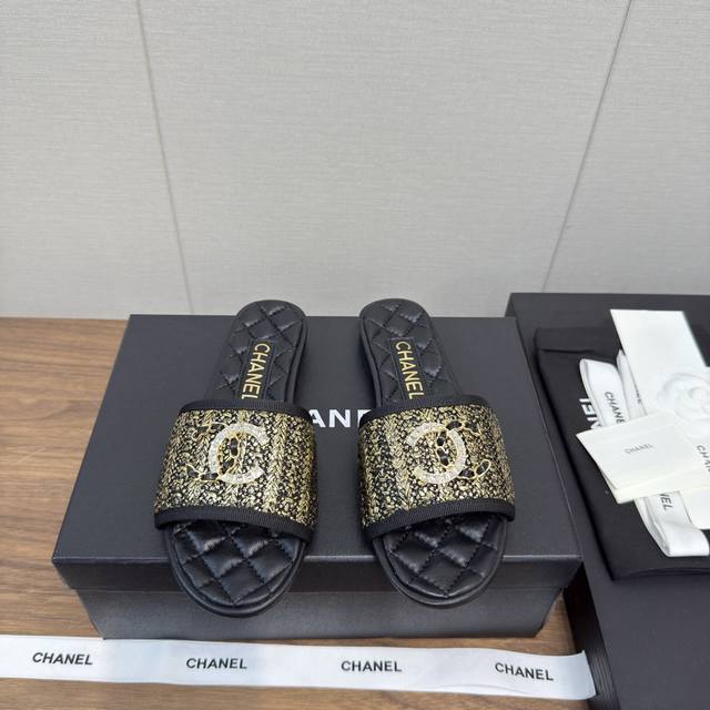 chanel Chanel 25C New Lazy Flat Slippers Top Version Must-Have Sandals For Sp