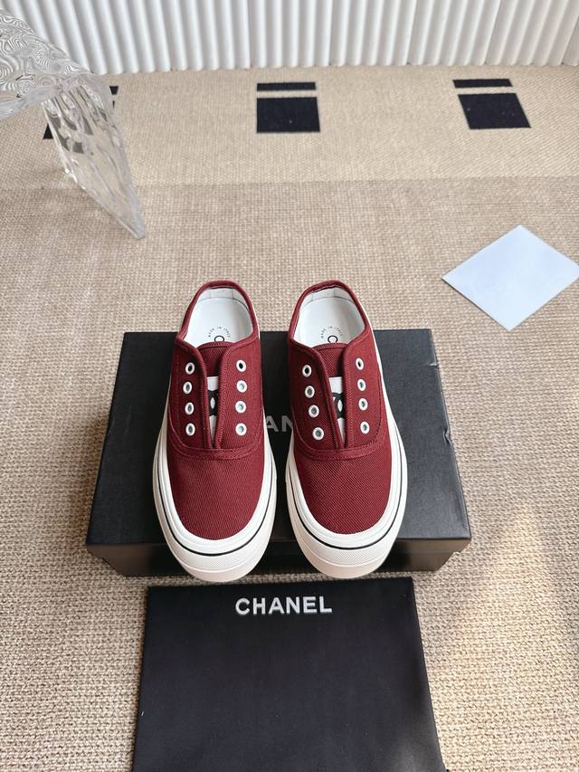 chanel Chanel 25Ss Hidden Vintage Canvas Shoes Vintage Feeling Vintage Canvas